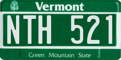 VT license plate NTH521