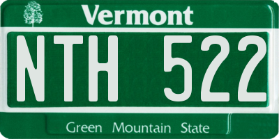 VT license plate NTH522