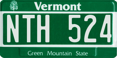 VT license plate NTH524