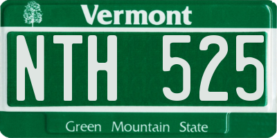 VT license plate NTH525