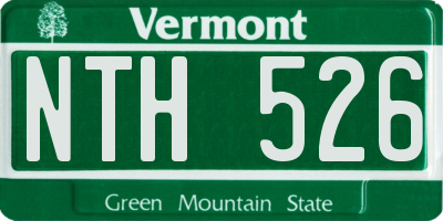VT license plate NTH526