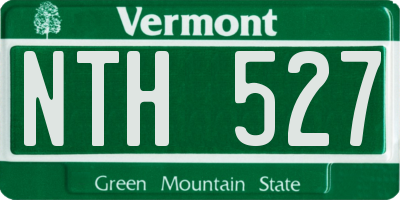 VT license plate NTH527