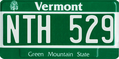 VT license plate NTH529