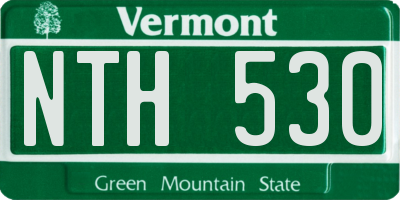 VT license plate NTH530