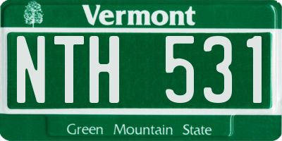VT license plate NTH531