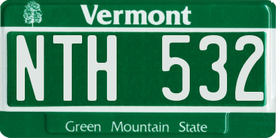 VT license plate NTH532