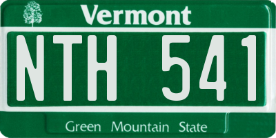 VT license plate NTH541