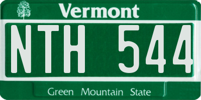 VT license plate NTH544