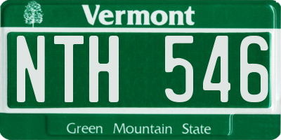 VT license plate NTH546