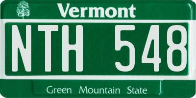 VT license plate NTH548