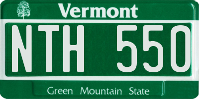 VT license plate NTH550