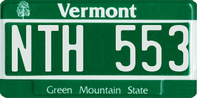VT license plate NTH553