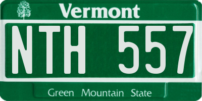 VT license plate NTH557