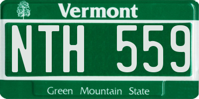 VT license plate NTH559