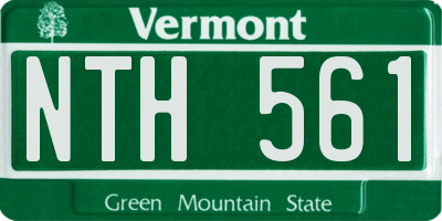 VT license plate NTH561