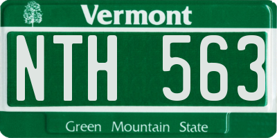 VT license plate NTH563