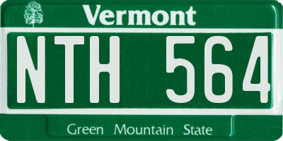 VT license plate NTH564