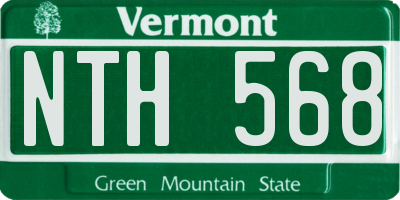 VT license plate NTH568