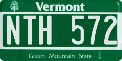 VT license plate NTH572
