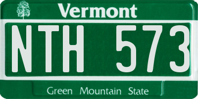 VT license plate NTH573