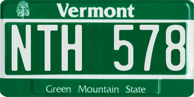 VT license plate NTH578