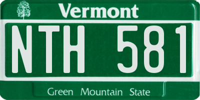 VT license plate NTH581