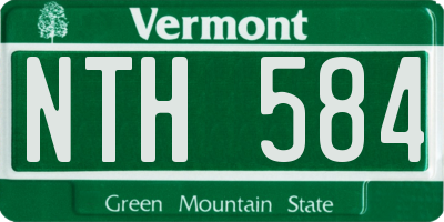 VT license plate NTH584