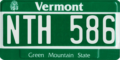 VT license plate NTH586