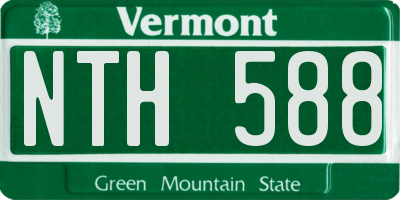 VT license plate NTH588