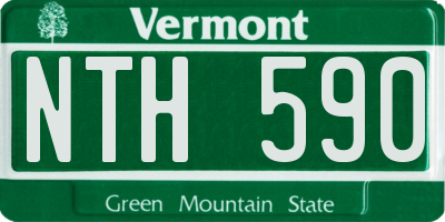 VT license plate NTH590