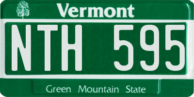 VT license plate NTH595