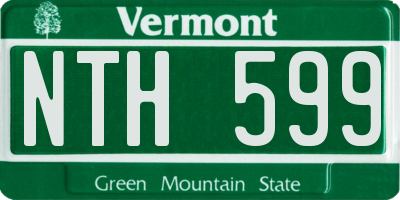 VT license plate NTH599