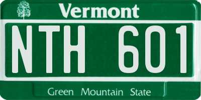 VT license plate NTH601