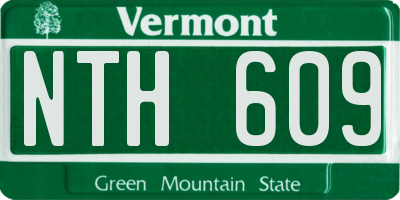 VT license plate NTH609