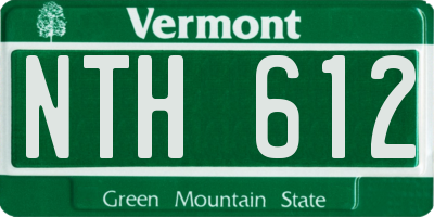 VT license plate NTH612