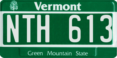 VT license plate NTH613