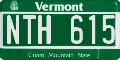 VT license plate NTH615