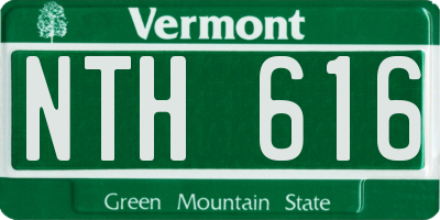 VT license plate NTH616