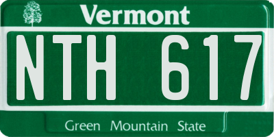 VT license plate NTH617