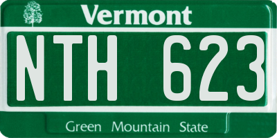 VT license plate NTH623