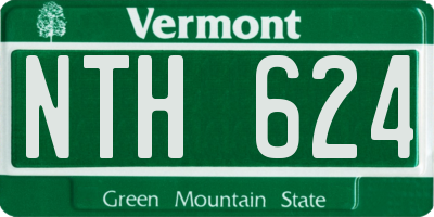 VT license plate NTH624