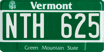 VT license plate NTH625