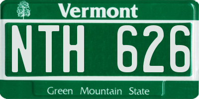VT license plate NTH626