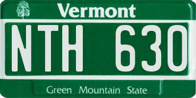 VT license plate NTH630