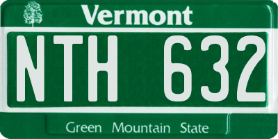 VT license plate NTH632