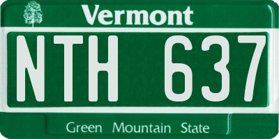 VT license plate NTH637