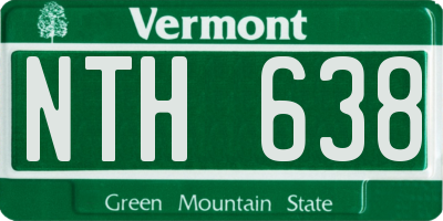 VT license plate NTH638