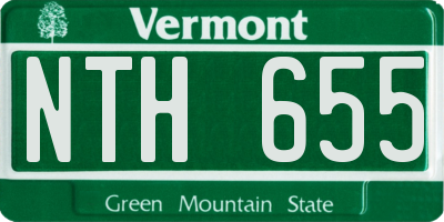 VT license plate NTH655