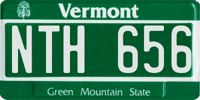 VT license plate NTH656