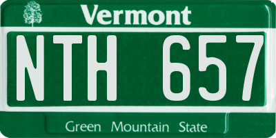 VT license plate NTH657